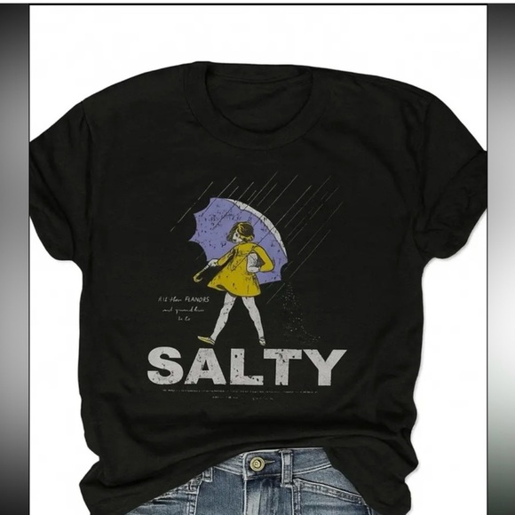 “ALL these FLAVORS and you choose to be Salty” Graphic T-Shirt NWT - Picture 3 of 9